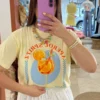 T-shirt imprimé femme été Aperol Spritz jaune orange | Dream By C