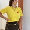 T-shirt MOMMY femme grande taille jaune rose | Dream By C