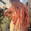 Blouse fleurie rose enfant manches longues | Dream By C