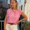 Blouse Sans Manches à Pois - Rose ou Rouge | Dream By C