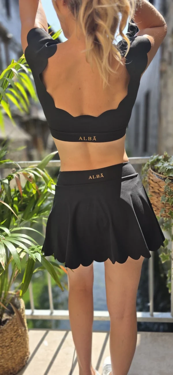 Brassière triple festonnée noire ALBÃ | Dream By C