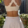 Brassière festonnée dos croisé blanche ALBA | Dream By C