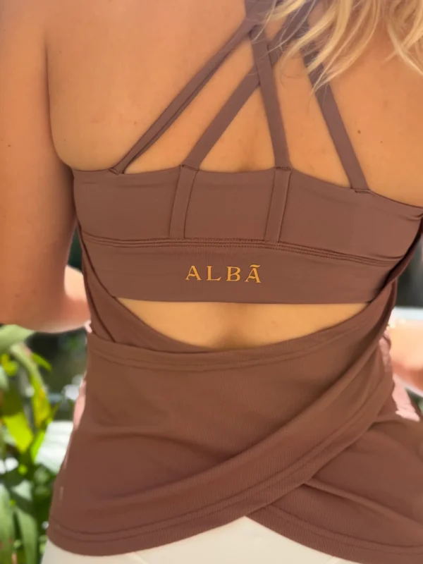 Débardeur double bretelles chocolat ALBA | Dream By C