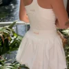 Débardeur fleur relief bretelle ALBA | Dream By C