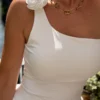 Débardeur fleur relief bretelle ALBA | Dream By C