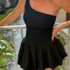 Débardeur fleur relief bretelle ALBA | Dream By C