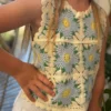 Débardeur crochet fleuri enfant été | Dream By C