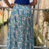 Jupe Paisley Bleue Fendue - Longue Doublée | Dream By C