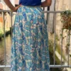 Jupe Paisley Bleue Fendue - Longue Doublée | Dream By C