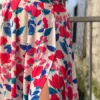 Jupe Longue Fendue Fleurie - Vert/Bleu & Rose | Dream By C