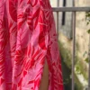 Jupe longue fendue rose rouge femme | Dream By C