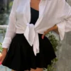 Jupe short ALBA noir blanc Spring | Dream By C