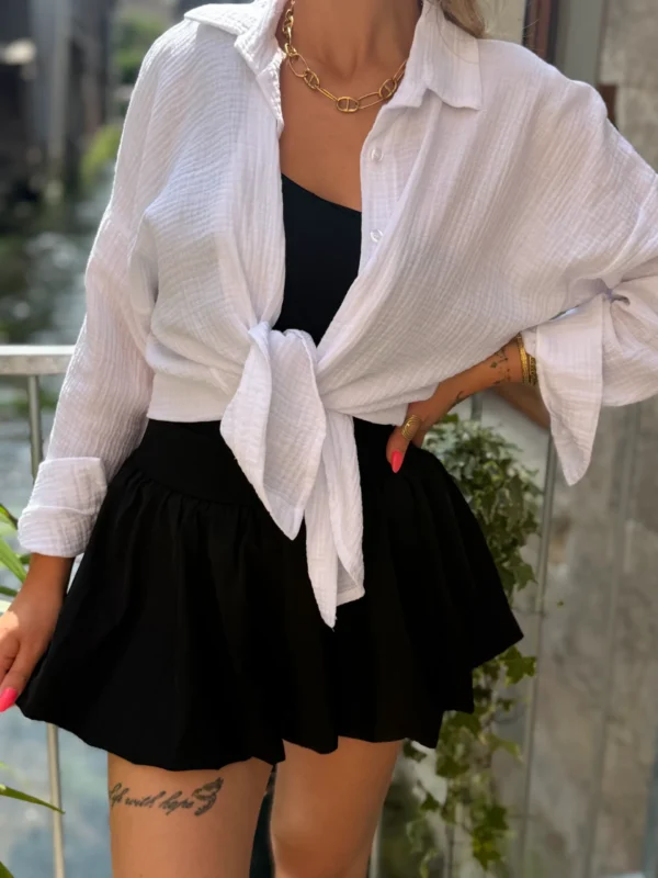 Jupe short ALBA noir blanc Spring | Dream By C