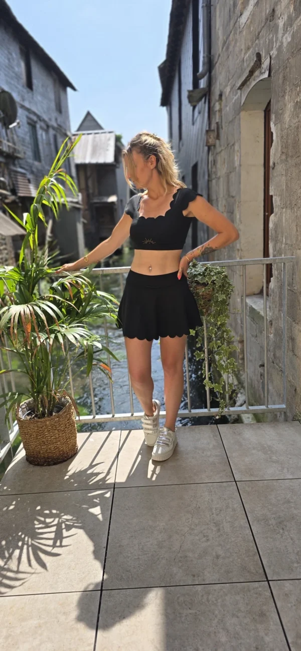 Jupe short festonnée femme ALBA | Dream By C