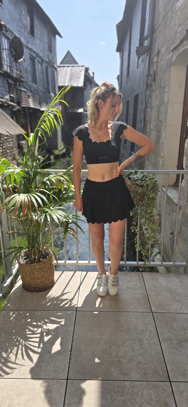 Jupe short festonnée femme ALBA | Dream By C