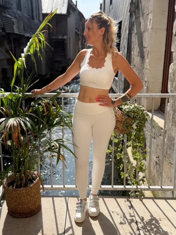 Legging gainant blanc femme ALBA | Dream By C