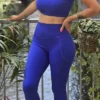 Legging poches bleu femme ALBA | Dream By C