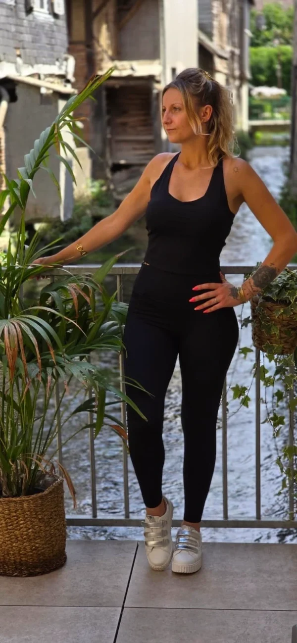 Legging poches bleu femme ALBA | Dream By C