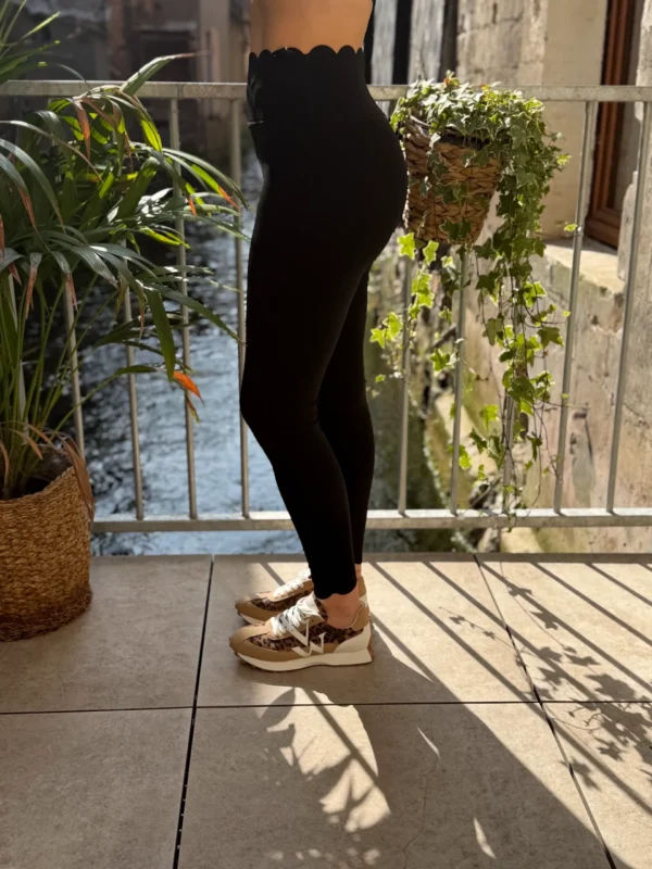 Legging taille haute festonné ALBA | Dream By C