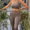Legging taille haute festonné ALBA | Dream By C