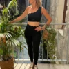 Legging taille haute festonné ALBA | Dream By C