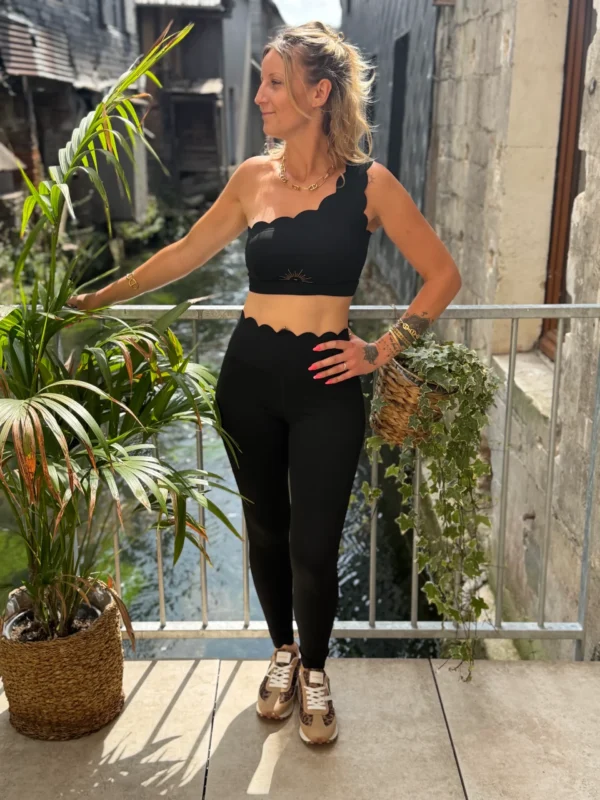 Legging taille haute festonné ALBA | Dream By C