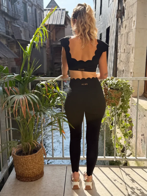 Legging taille haute festonné ALBA | Dream By C