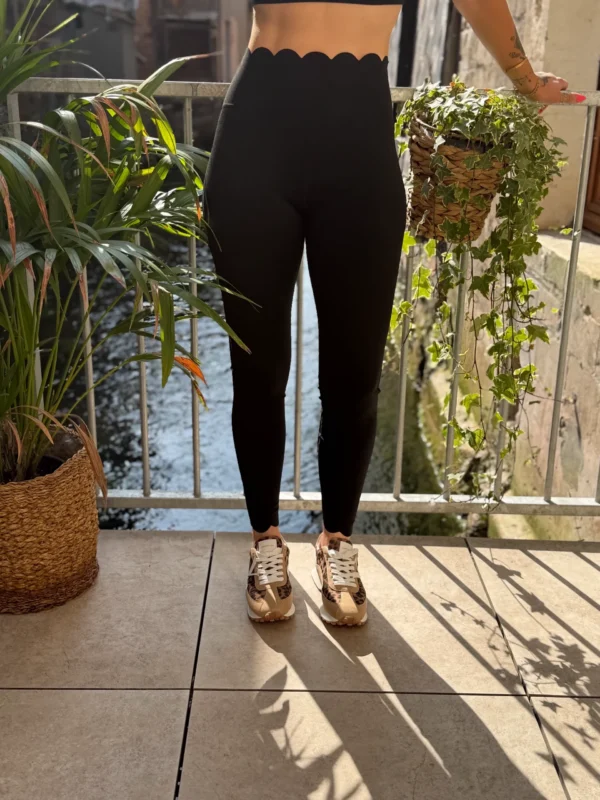 Legging taille haute festonné ALBA | Dream By C
