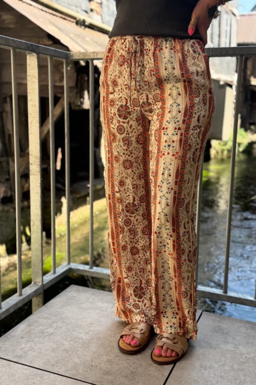 Pantalon Fluide Terracotta - Bohème Beige | Dream By C