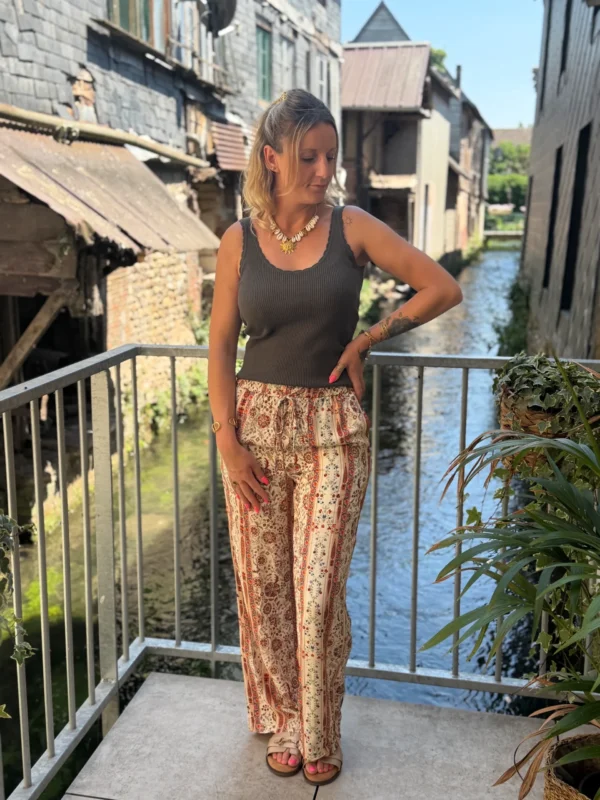 Pantalon Fluide Terracotta - Bohème Beige | Dream By C