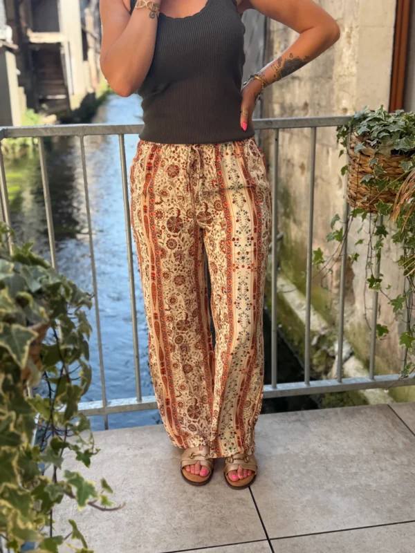 Pantalon Fluide Terracotta - Bohème Beige | Dream By C