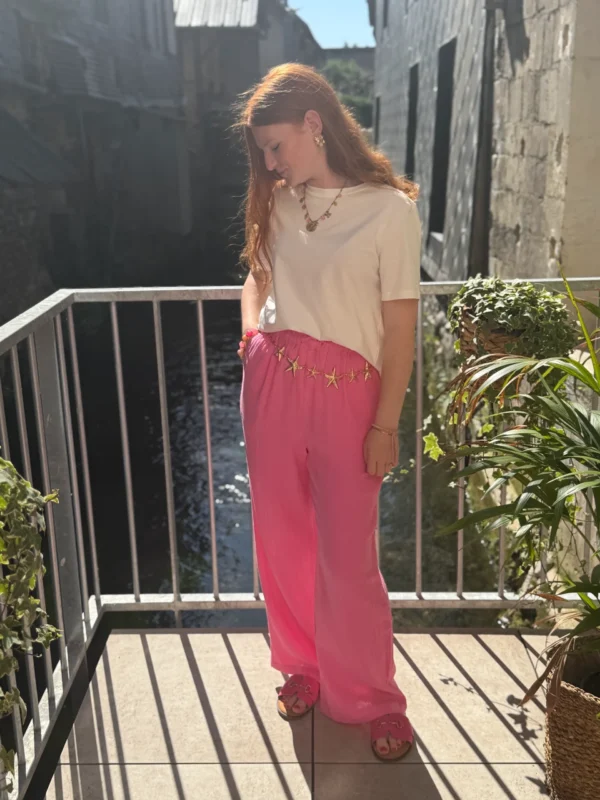 pantalon gaze coton rosePantalon Gaze Coton Rose | Dream By C