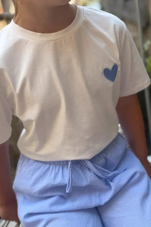 Pantalon rayé bleu blanc enfant large | Dream By C
