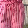 Pantalon Gaze Coton Rayé - Rose Bébé & Rouge | Dream By C