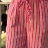 Pantalon Gaze Coton Rayé - Rose Bébé & Rouge | Dream By C