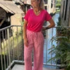 Pantalon Gaze Coton Rayé - Rose Bébé & Rouge | Dream By C