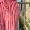 Pantalon Gaze Coton Rayé - Rose Bébé & Rouge | Dream By C