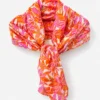 Paréo Rose Orange Feuille - Taille Unique | Dream By C