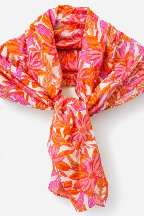 Paréo Rose Orange Feuille - Taille Unique | Dream By C
