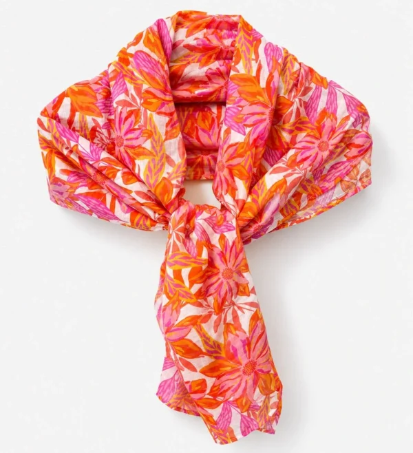 Paréo Rose Orange Feuille - Taille Unique | Dream By C