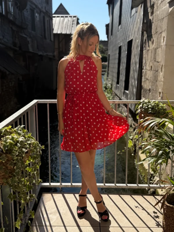 Robe Rouge Pois Blancs - Esprit Parisien | Dream By C