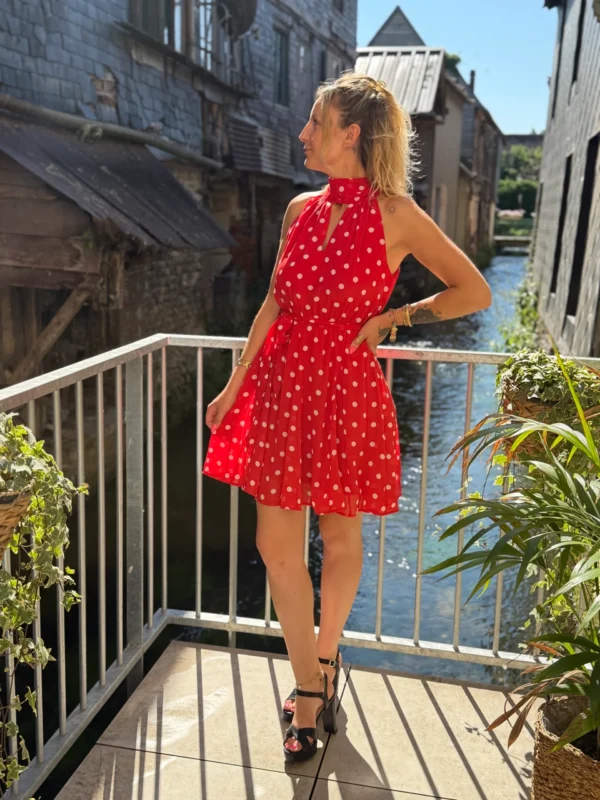 Robe Rouge Pois Blancs - Esprit Parisien | Dream By C