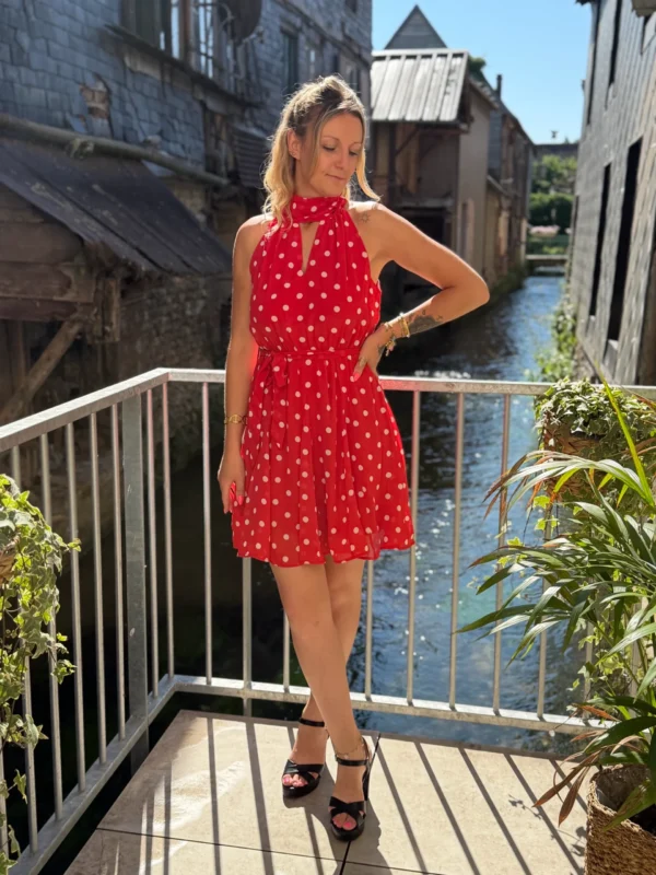 Robe Rouge Pois Blancs - Esprit Parisien | Dream By C