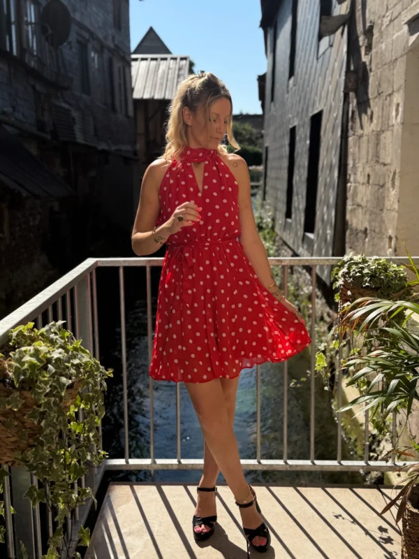 Robe Rouge Pois Blancs - Esprit Parisien | Dream By C