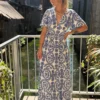 Robe longue blanche bleue femme | Dream By C
