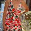 Robe fleurie fluide bretelles longue | Dream By C