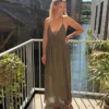 Robe Longue Été Terracotta - Dos Nu Bretelles Fines | Dream By C