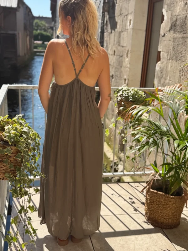 Robe Longue Été Terracotta - Dos Nu Bretelles Fines | Dream By C