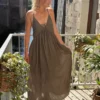 Robe Longue Été Terracotta - Dos Nu Bretelles Fines | Dream By C