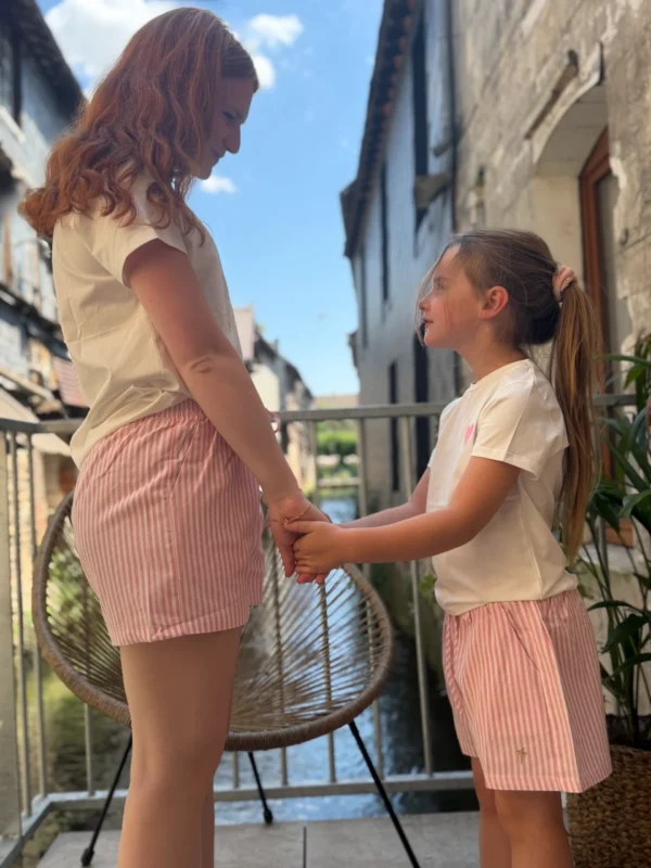 Short rayé enfant palmier doré matchy matchy | Dream By C